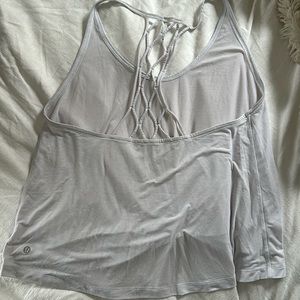 Light grey lululemon workout tank